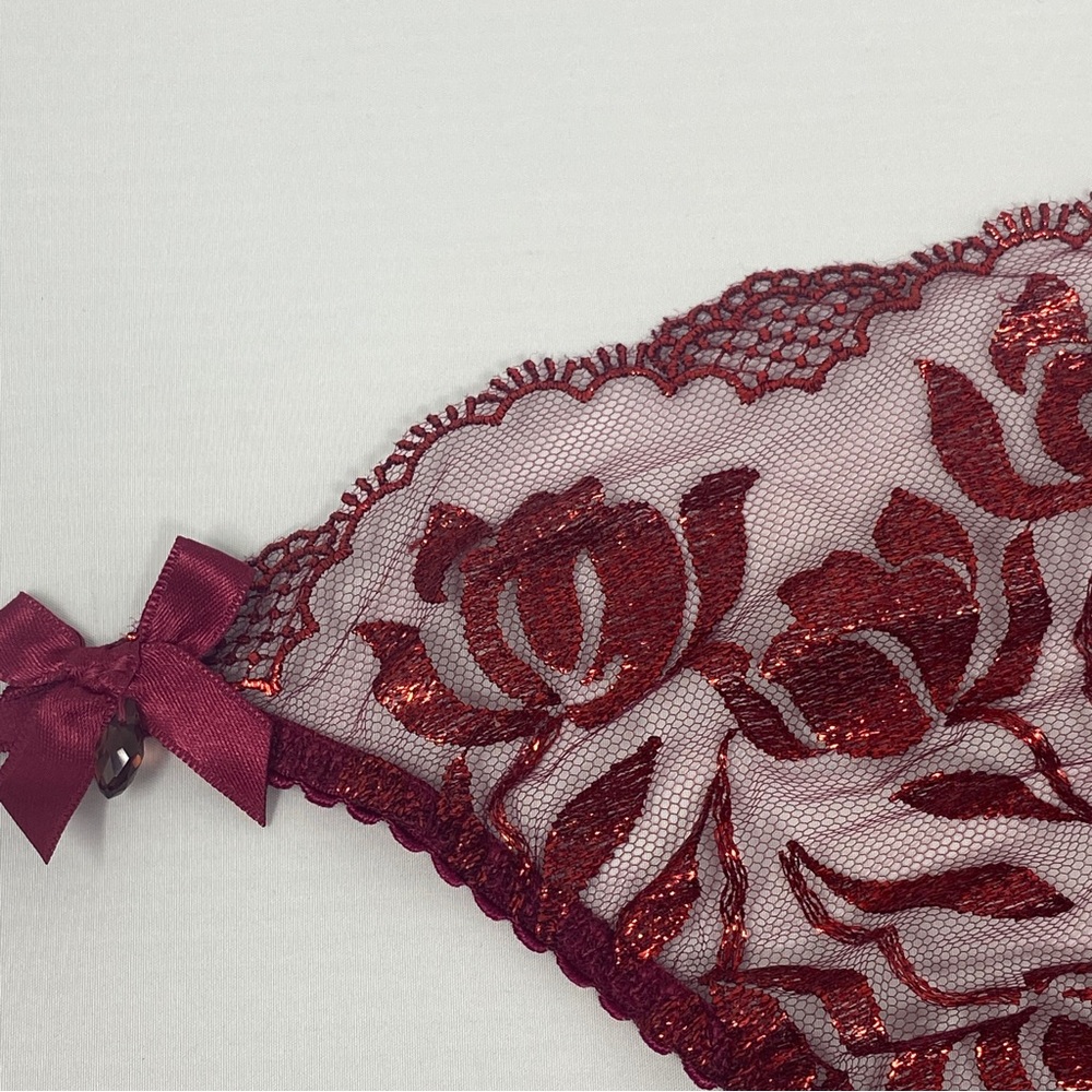Agent Provocateur Sparkle Red Thong AP2 Small NWT - Picture 6 of 9
